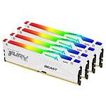 Kingston Fury Beast White RGB - 4 x 16 Go (64 Go) - DDR5 6000 MHz - CL40