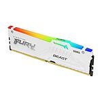Kingston Fury Beast White RGB - 1 x 16 Go (16 Go) - DDR5 6000 MHz - CL30